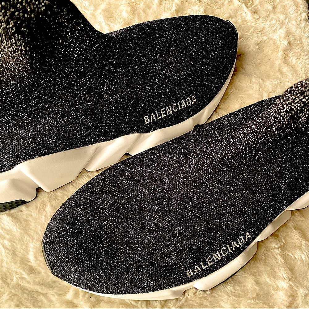 Balenciago Speed Trainer Black Glitter